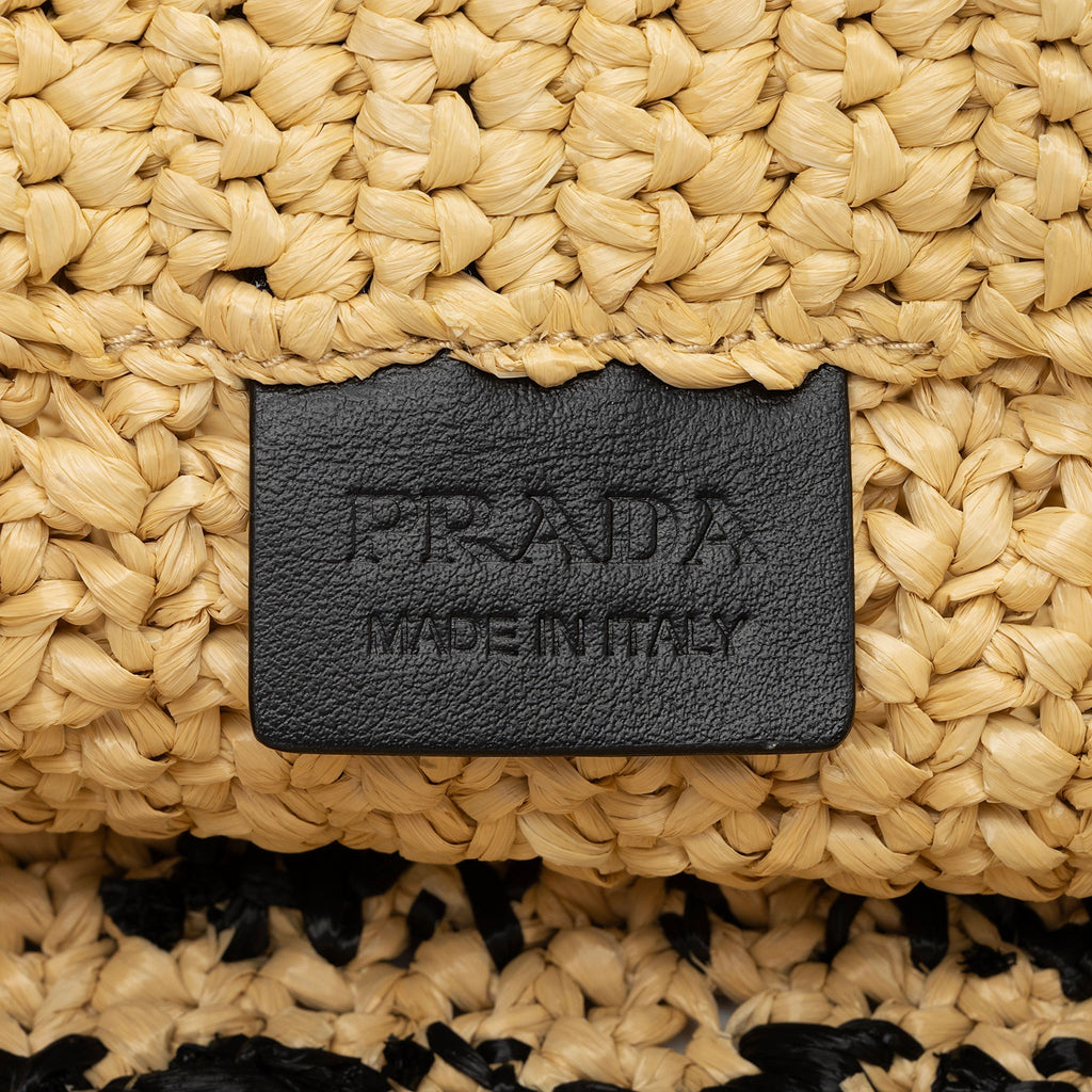 Prada Raffia Logo Small Tote (SHF-AWFY3O)