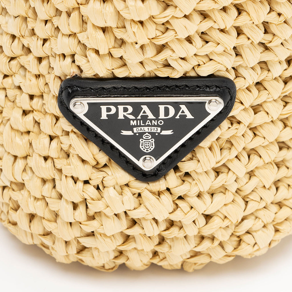 Prada Raffia Logo Small Tote (SHF-AWFY3O)