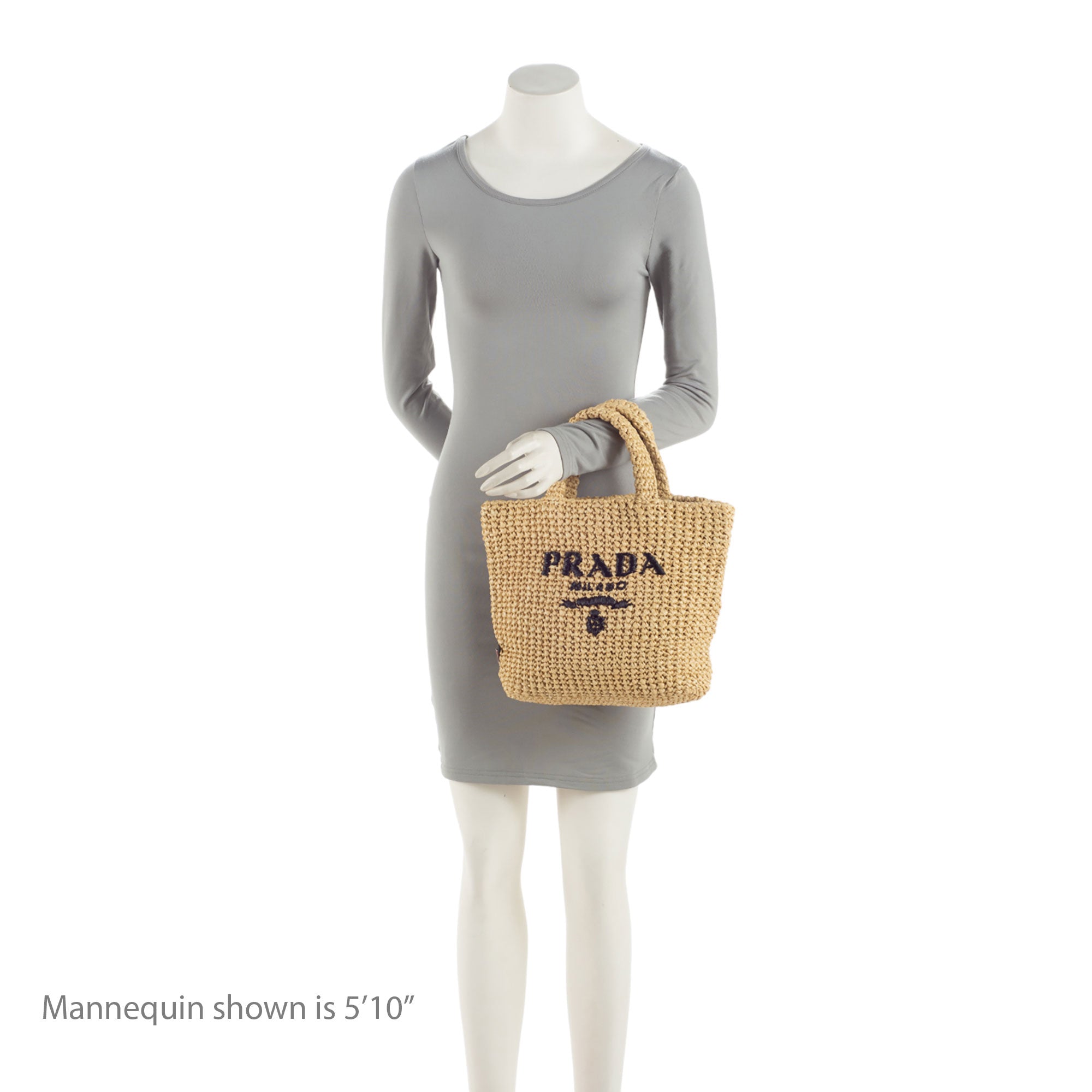 Prada Raffia Logo Small Tote (SHF-AWFY3O)