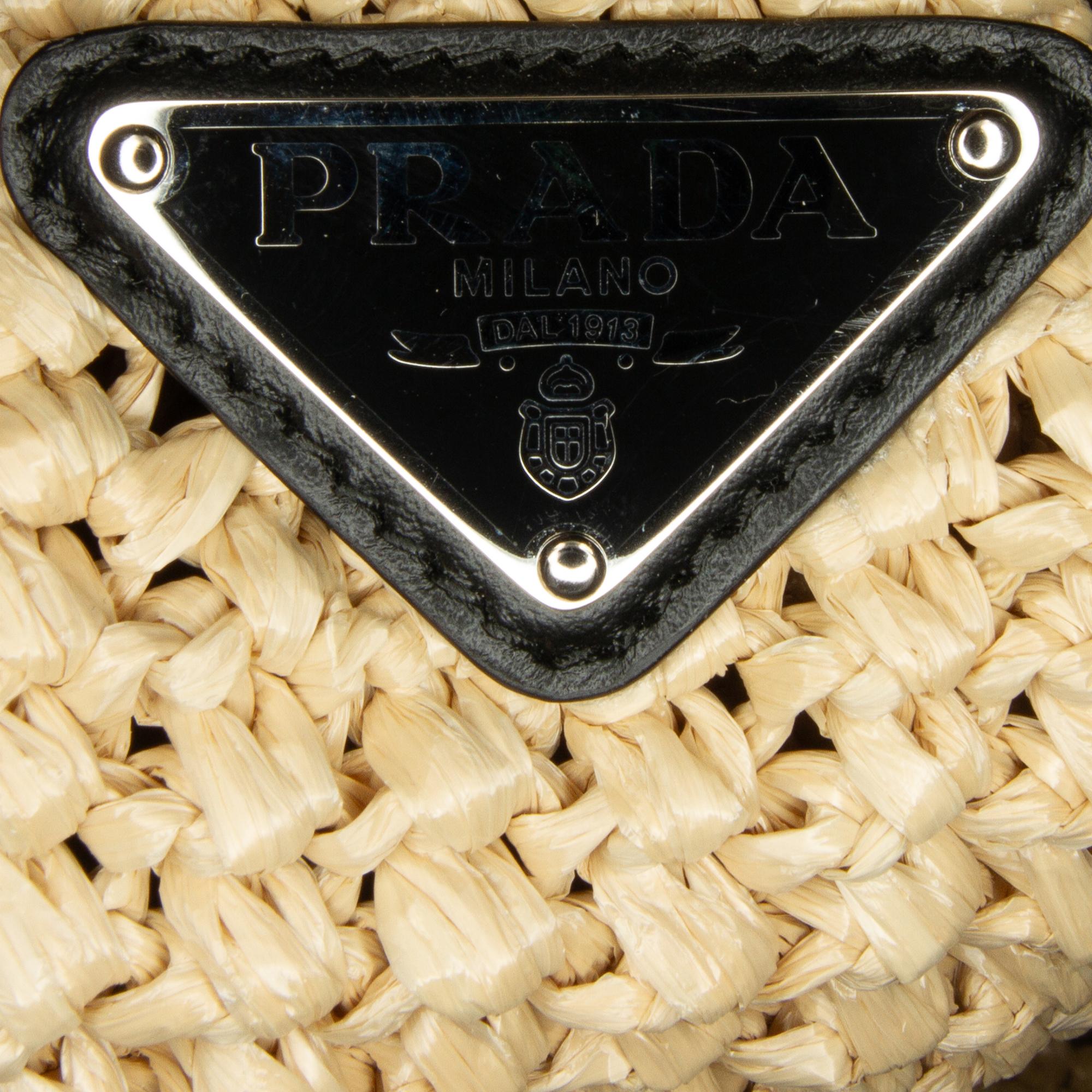 Prada Raffia Logo Tote Bag (SHG-ZnBIpP)