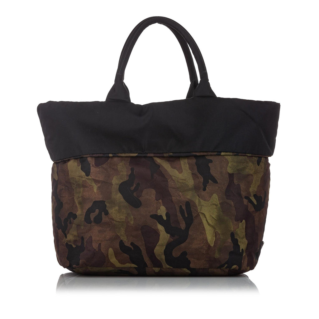 Prada Reversible Tessuto Camouflage Tote Bag (SHG-31514)