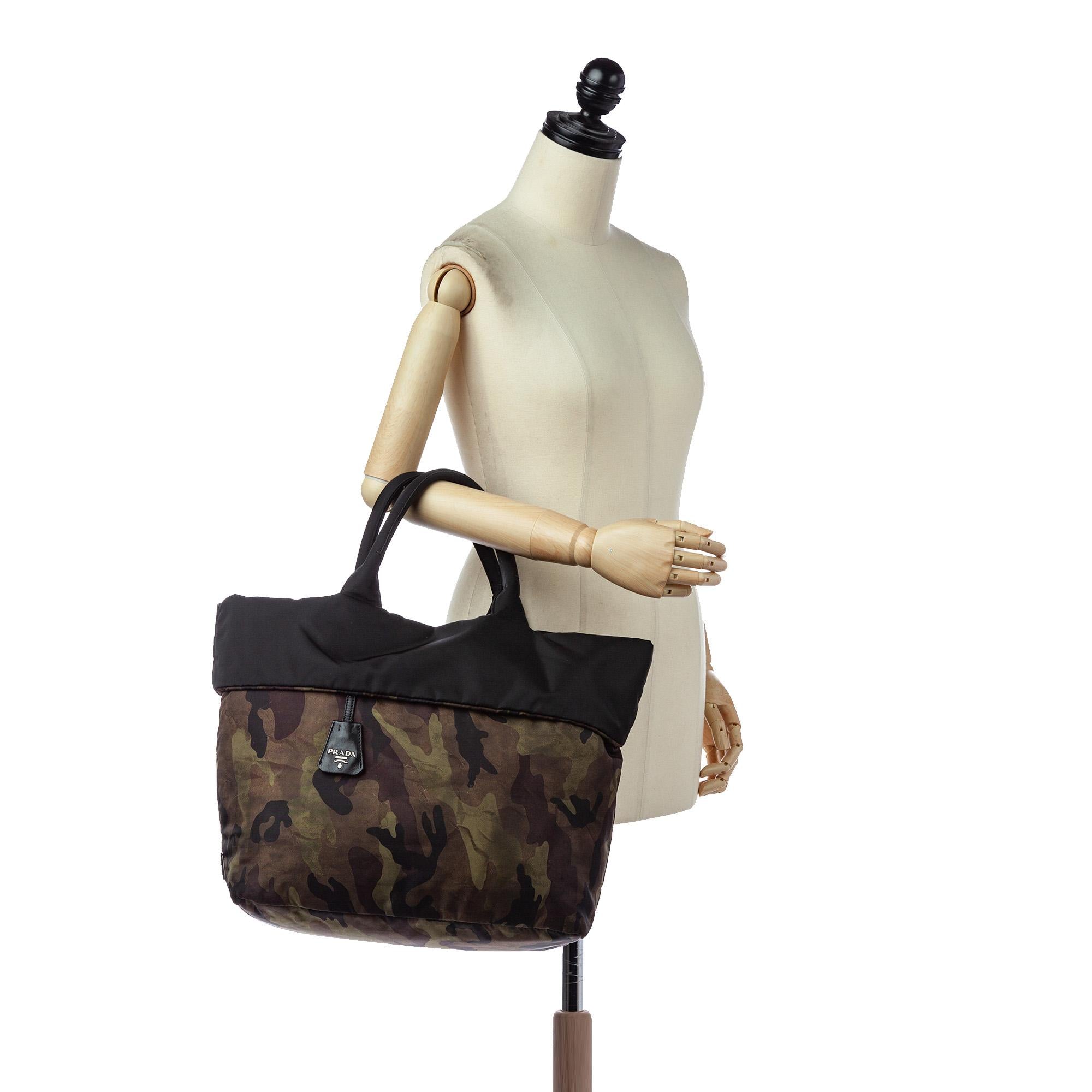 Prada Reversible Tessuto Camouflage Tote Bag (SHG-31514)