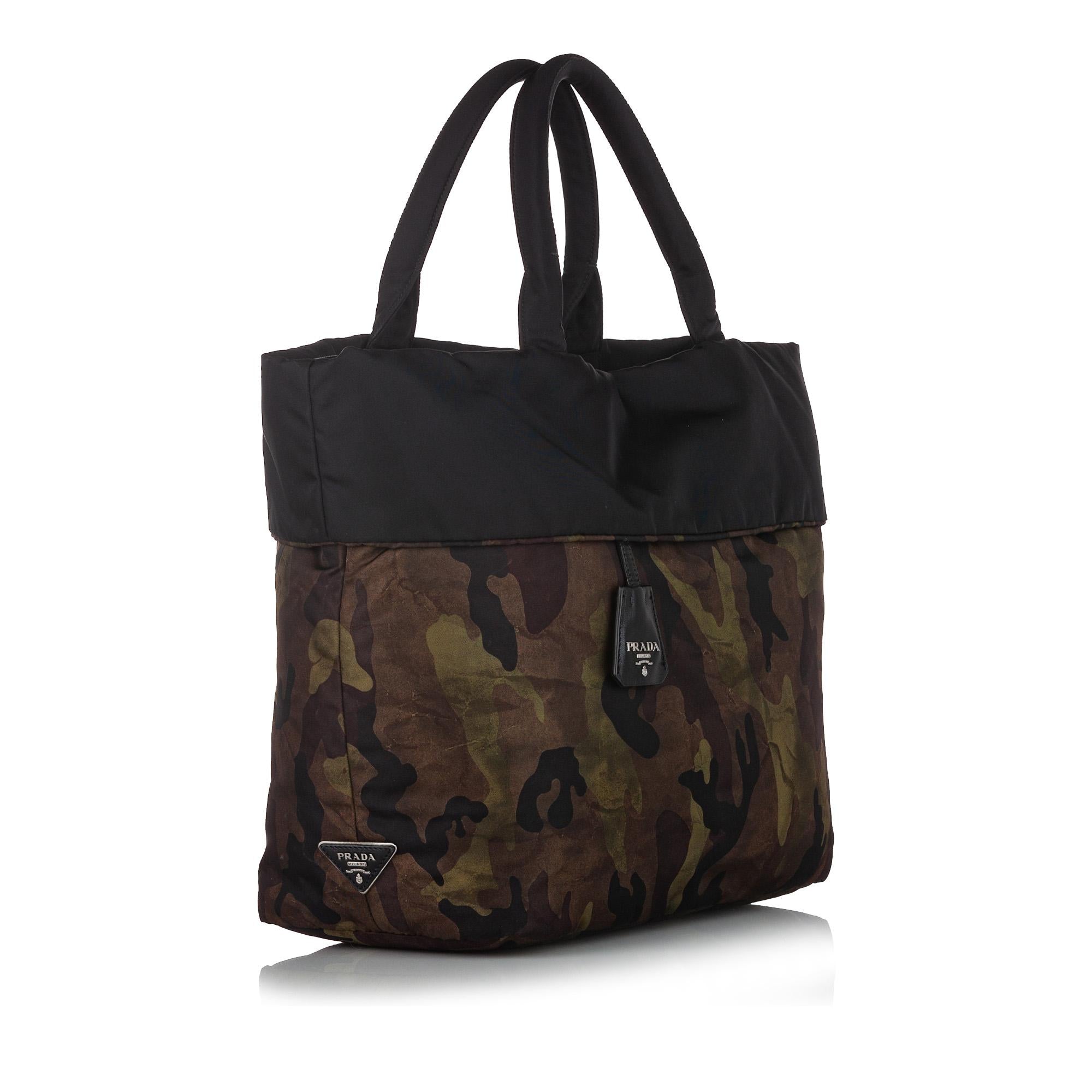 Prada Reversible Tessuto Camouflage Tote Bag (SHG-31514)