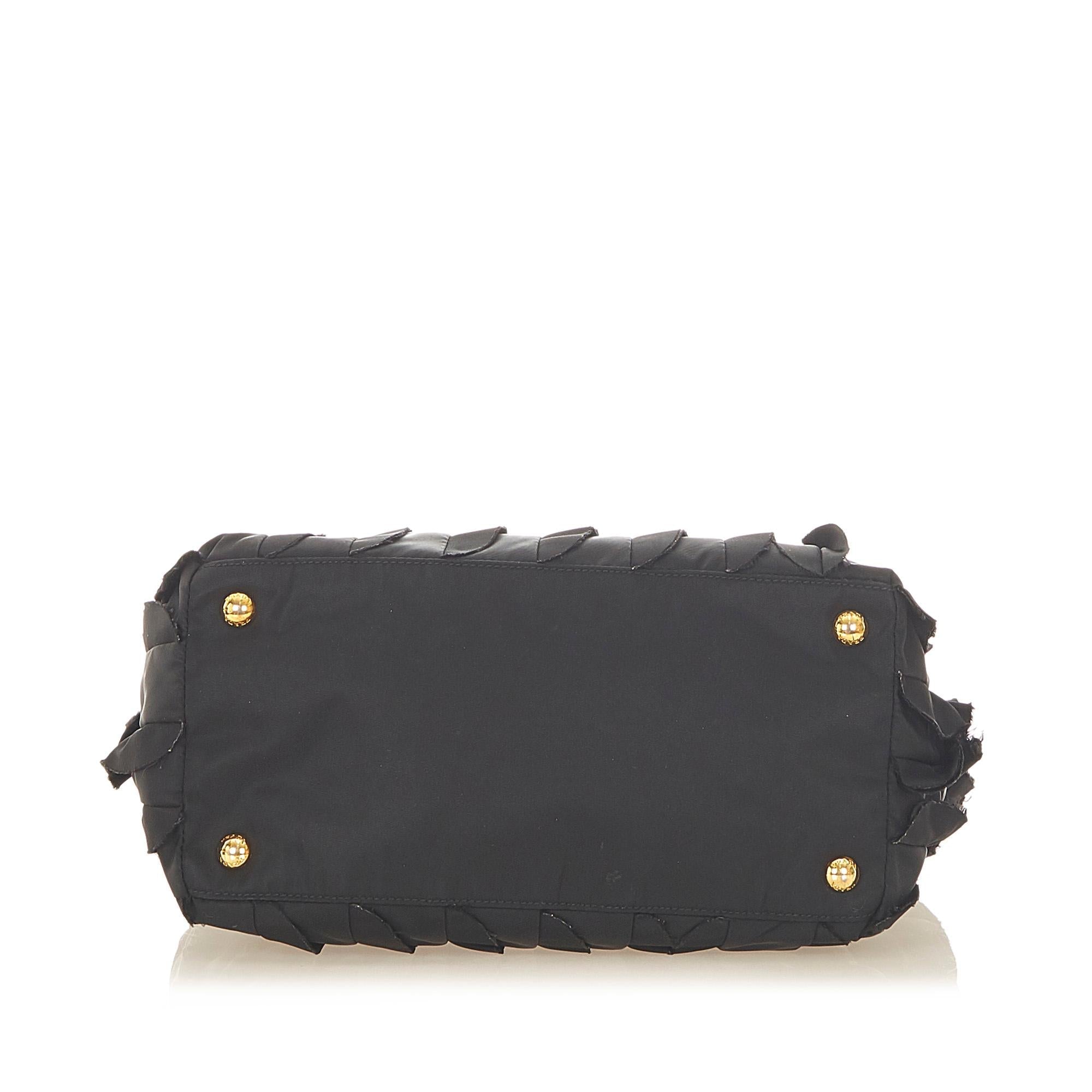Prada Ruffled Tessuto Tote Bag (SHG-31505)
