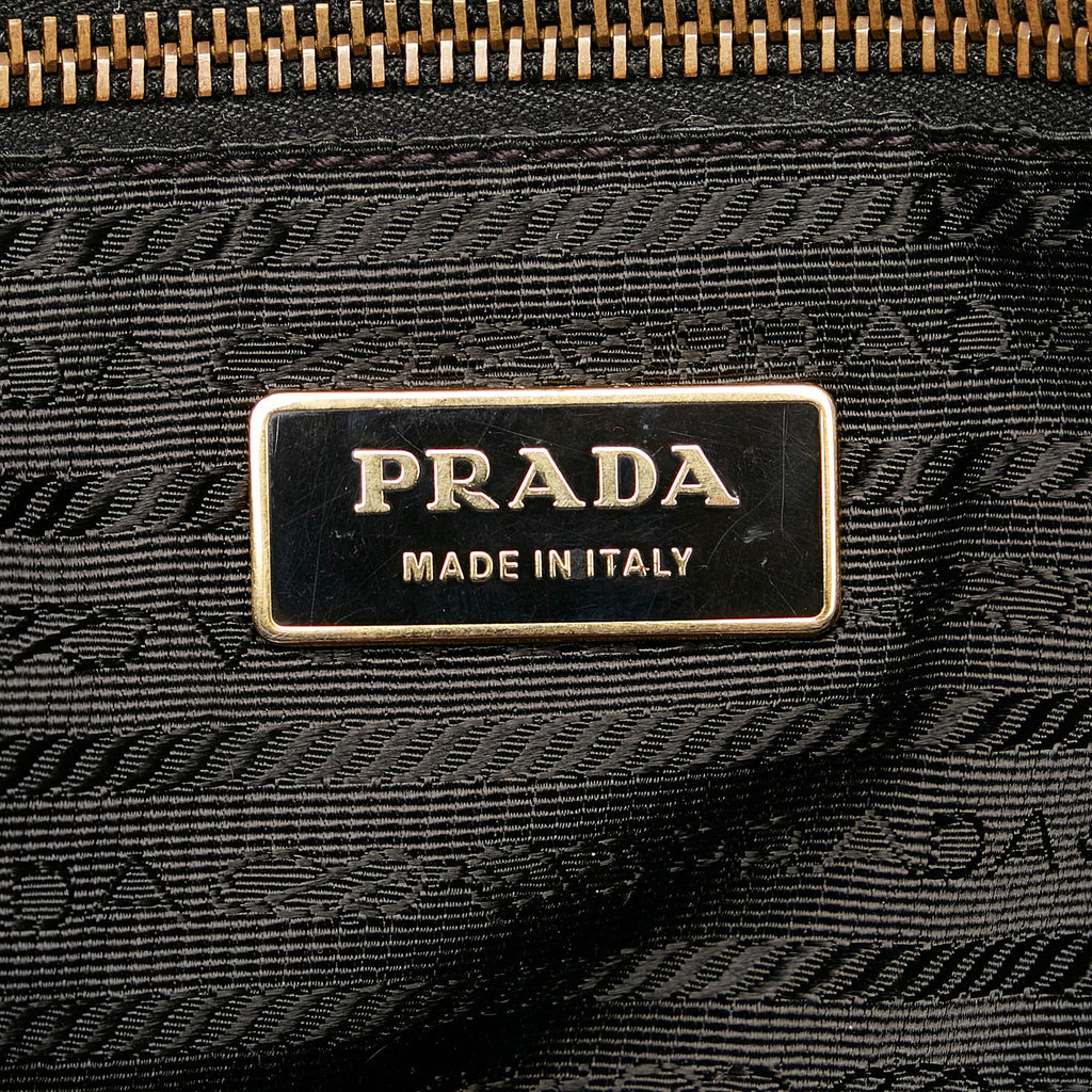 Prada Ruffled Tessuto Tote Bag (SHG-29363)