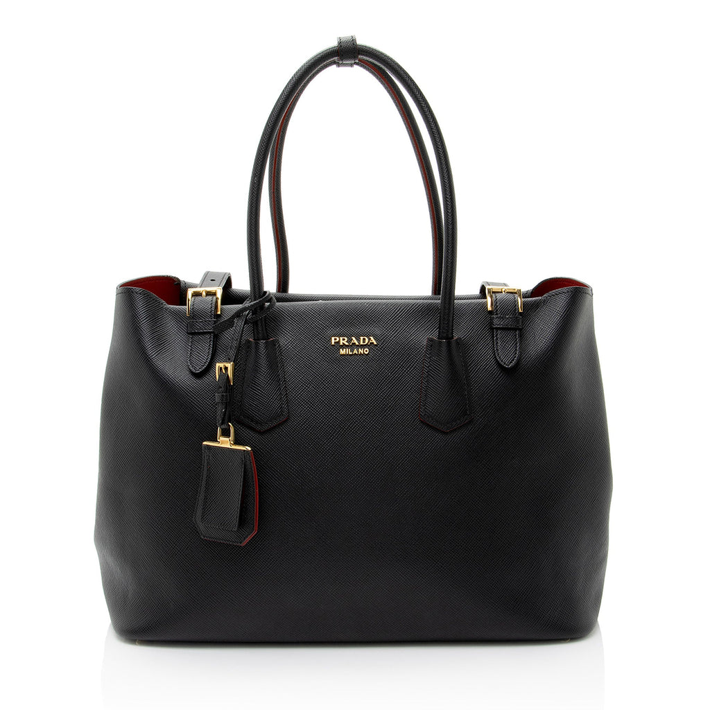 Prada Saffiano Buckle Tote