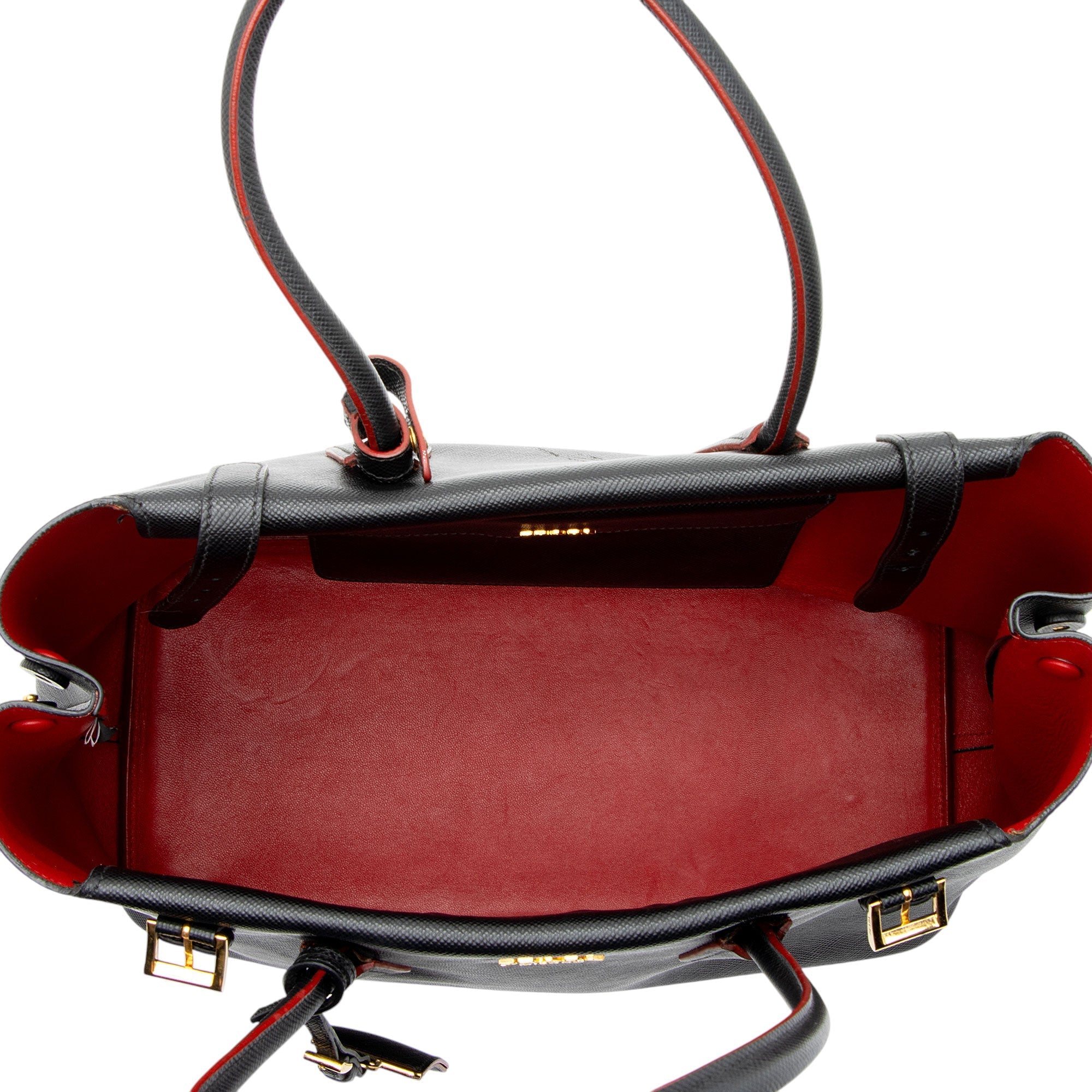 Prada Saffiano Buckle Tote