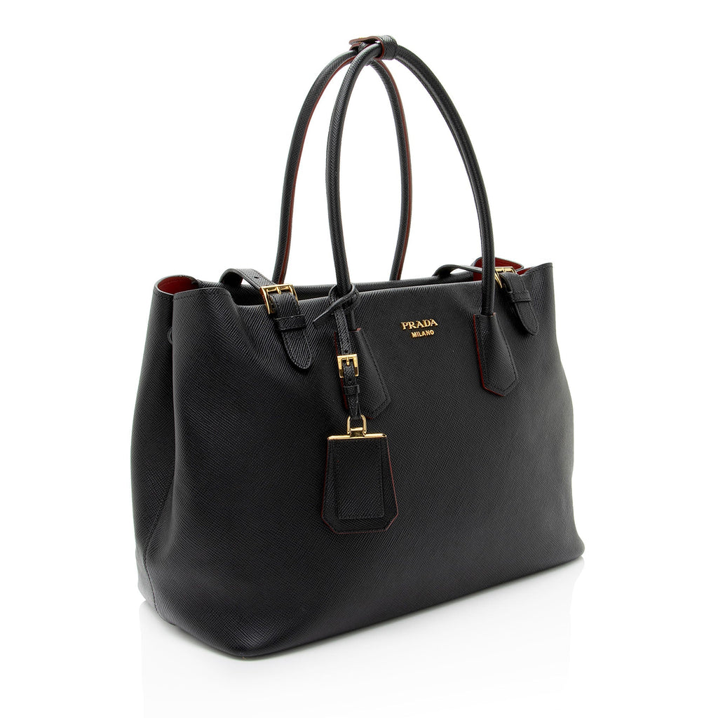 Prada Saffiano Buckle Tote