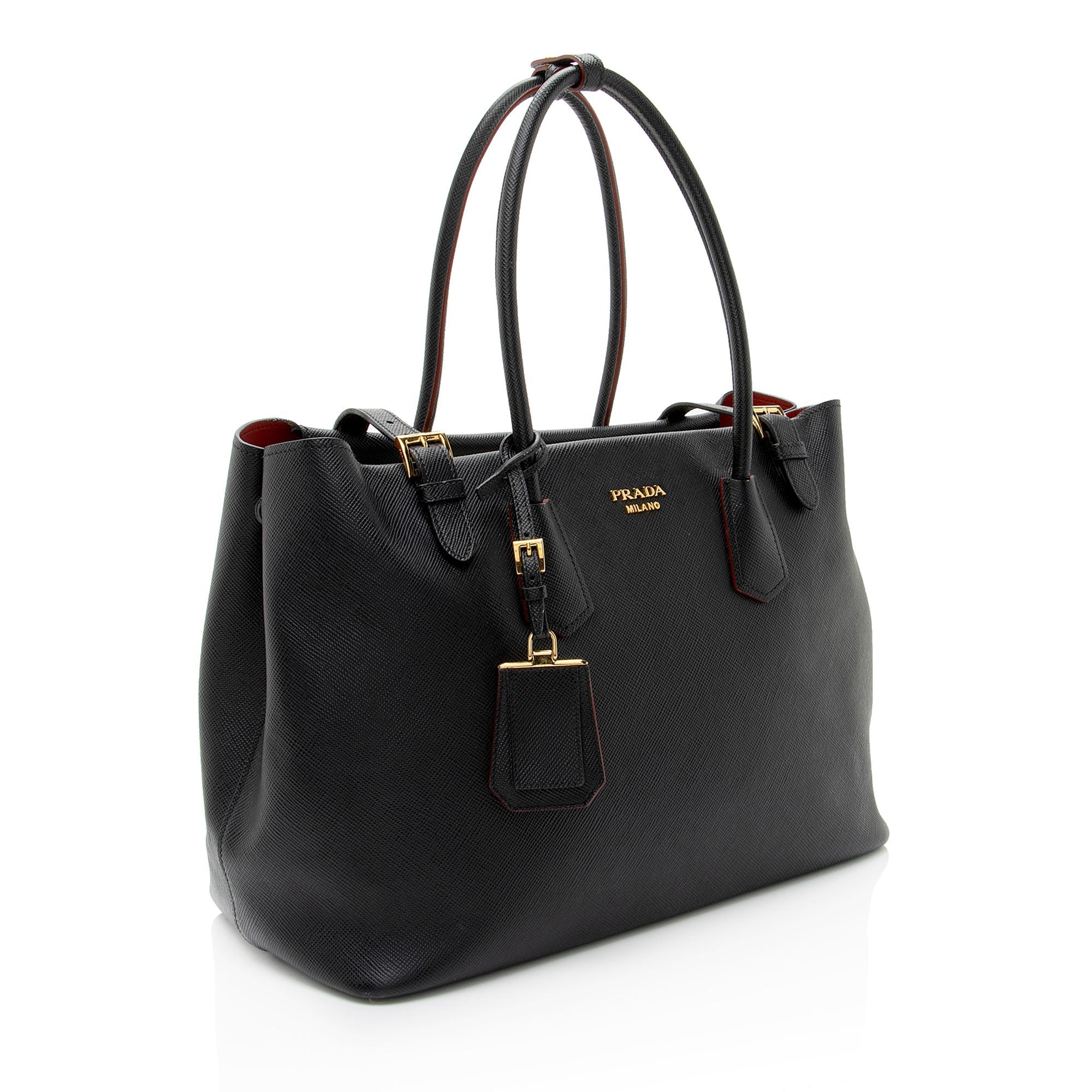 Prada Saffiano Buckle Tote