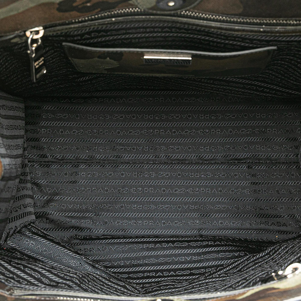 Prada Saffiano Camouflage Soft Military Convertible Tote