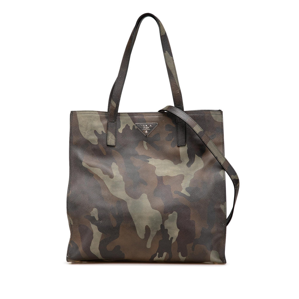 Prada Saffiano Camouflage Soft Military Convertible Tote