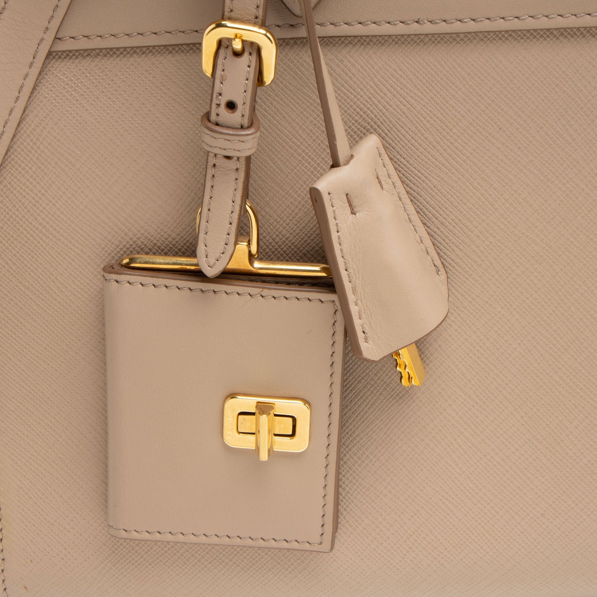 Prada Saffiano City Calf Esplanade Medium Tote