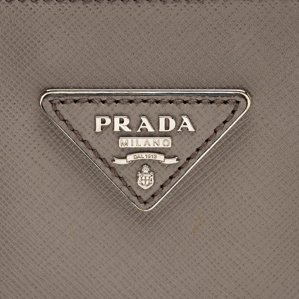 Prada Saffiano Cuir Buckle Tote (SHF-16015)