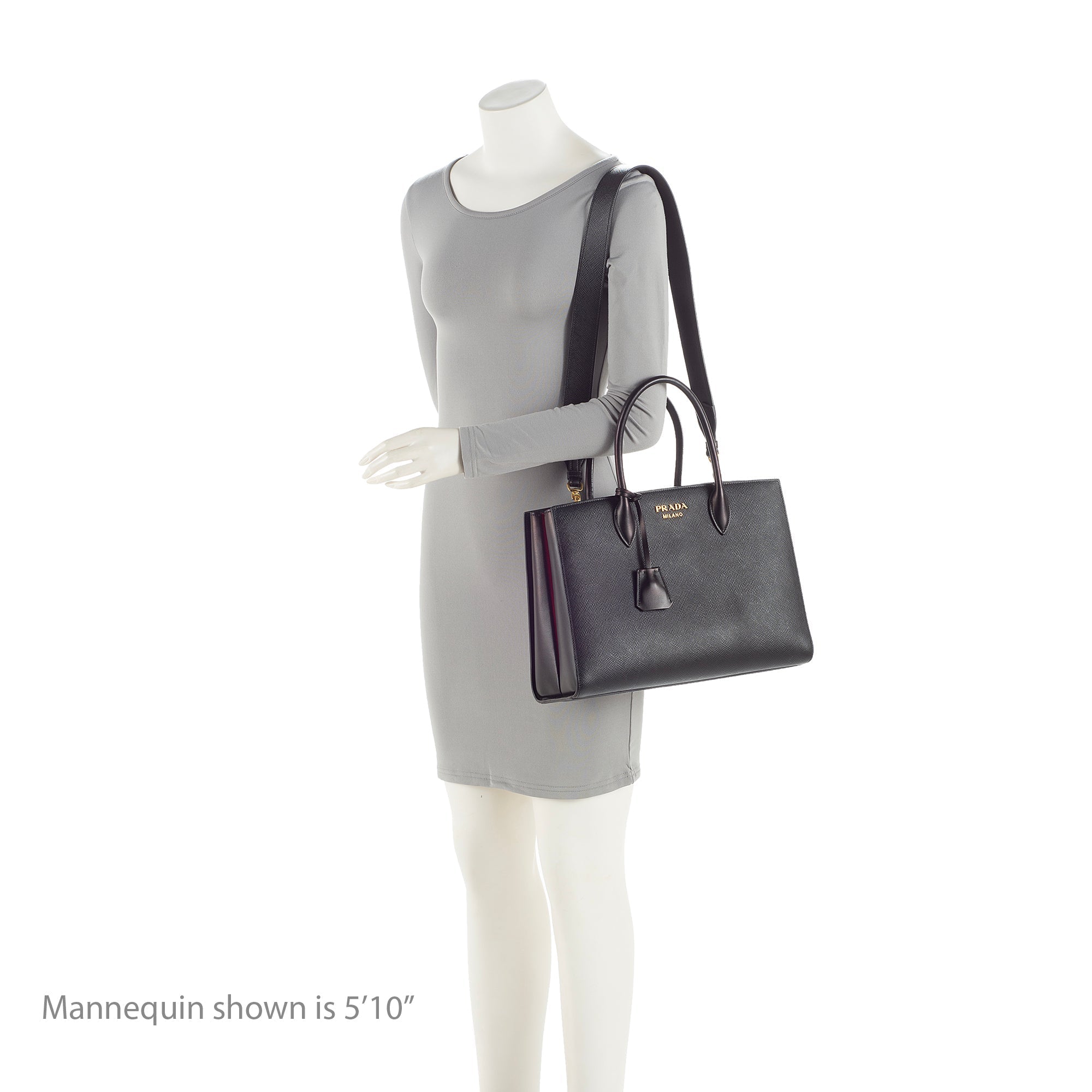 Prada Saffiano Cuir City Bibliotheque Large Tote (SHF-22478)