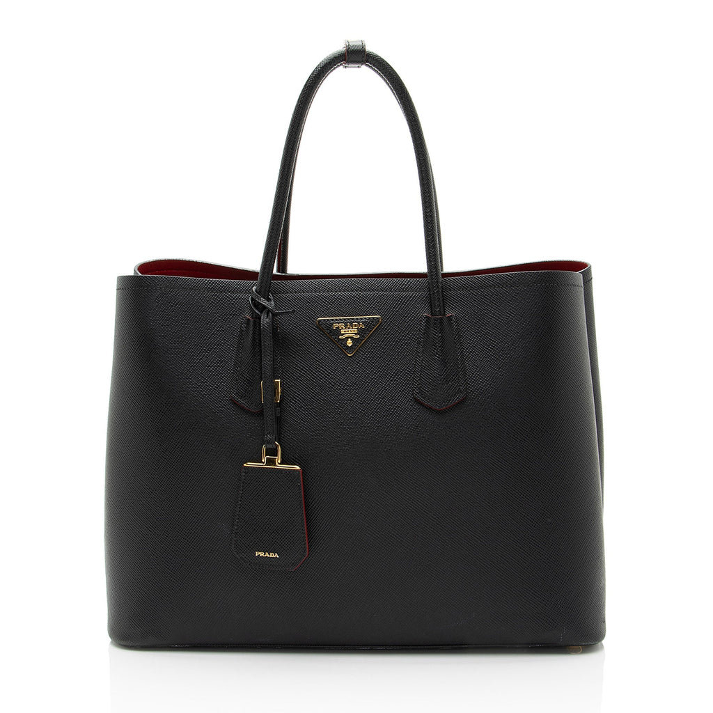 Prada Saffiano Cuir Double Handle Large Tote
