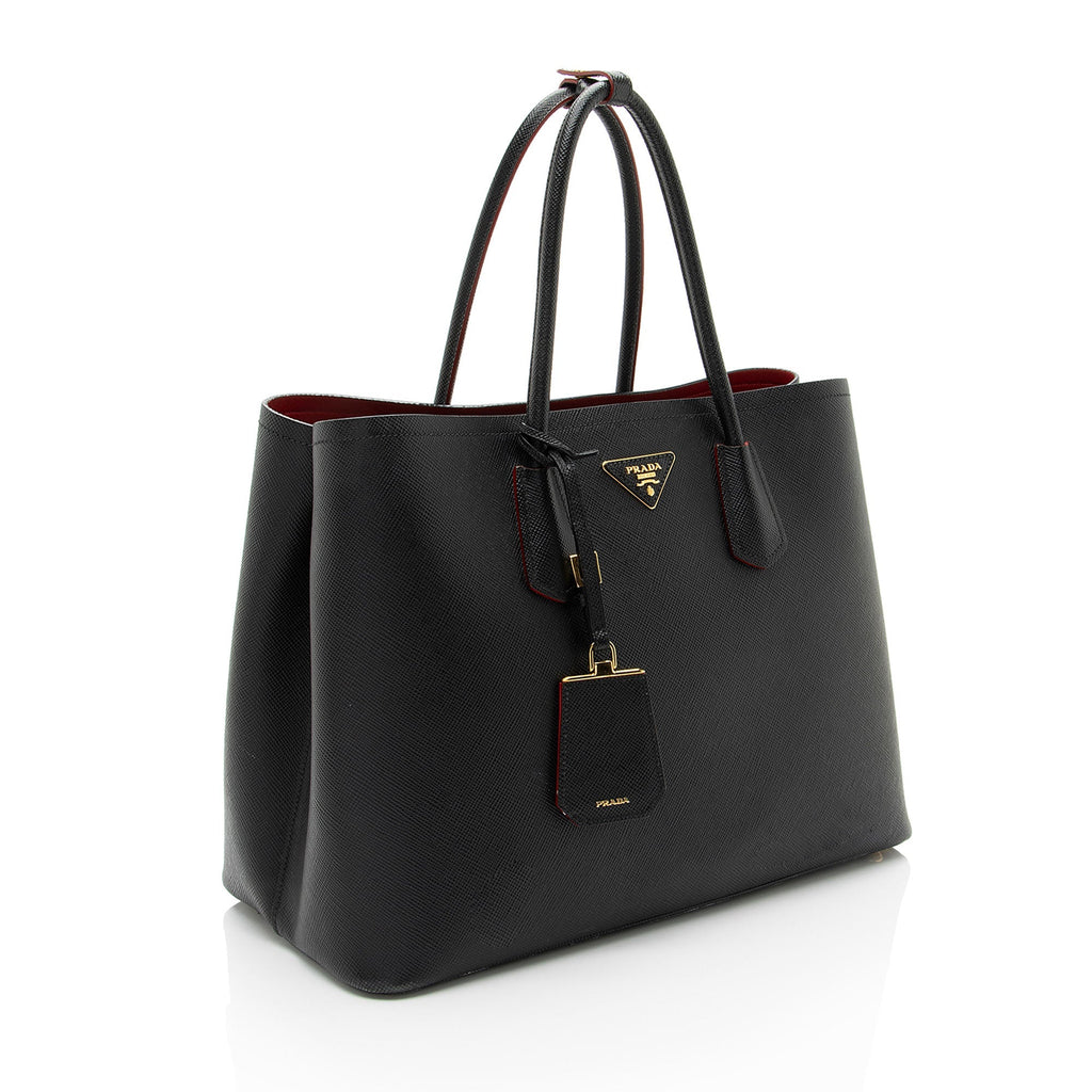 Prada Saffiano Cuir Double Handle Large Tote