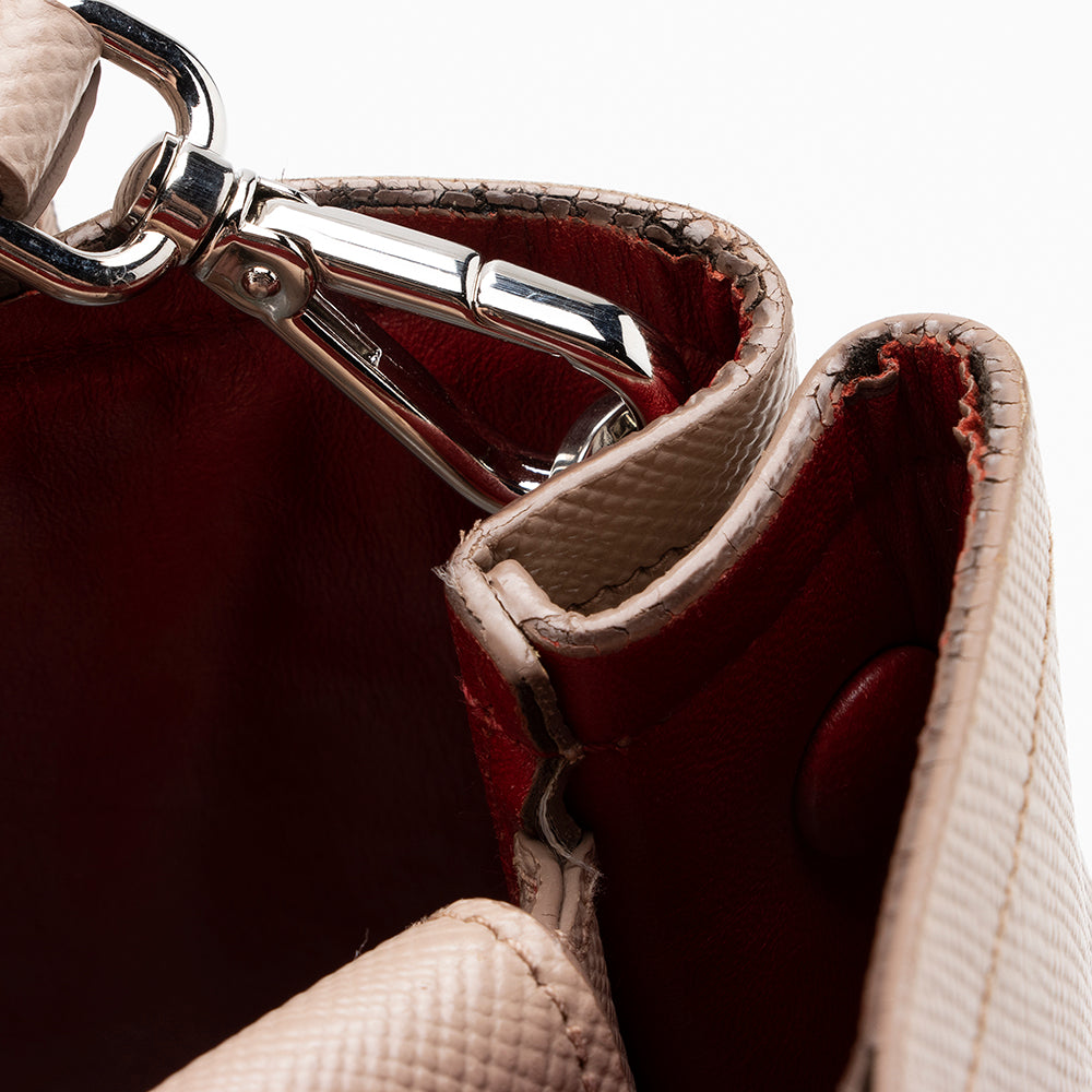 Prada Saffiano Cuir Double Handle Medium Tote - FINAL SALE (SHF-14571)