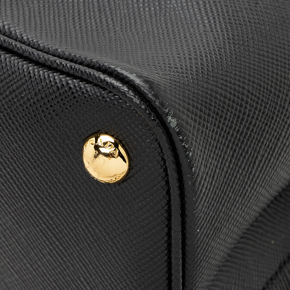Prada Saffiano Cuir Double Handle Medium Tote (SHF-18953)