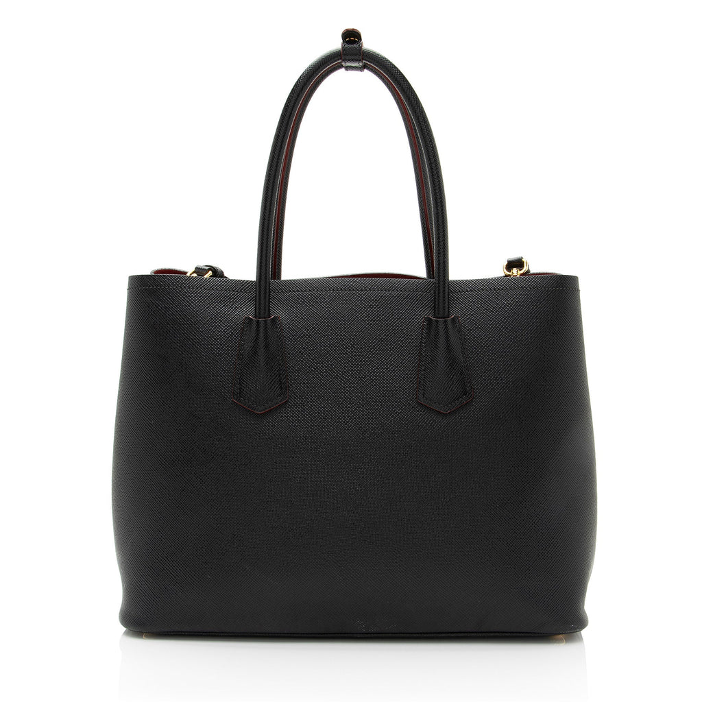 Prada Saffiano Cuir Double Handle Medium Tote (SHF-vwIdlX)