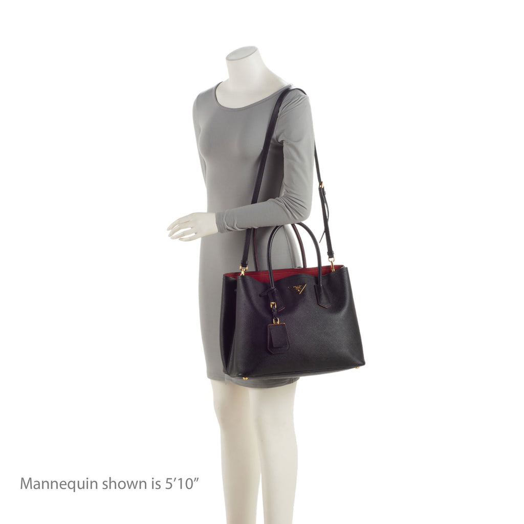 Prada Saffiano Cuir Double Handle Medium Tote (SHF-vwIdlX)