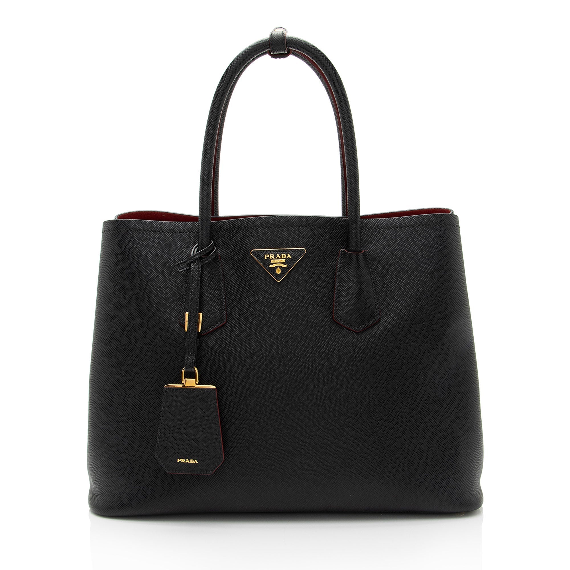 Prada Saffiano Cuir Double Handle Medium Tote (SHF-FC0rV6)