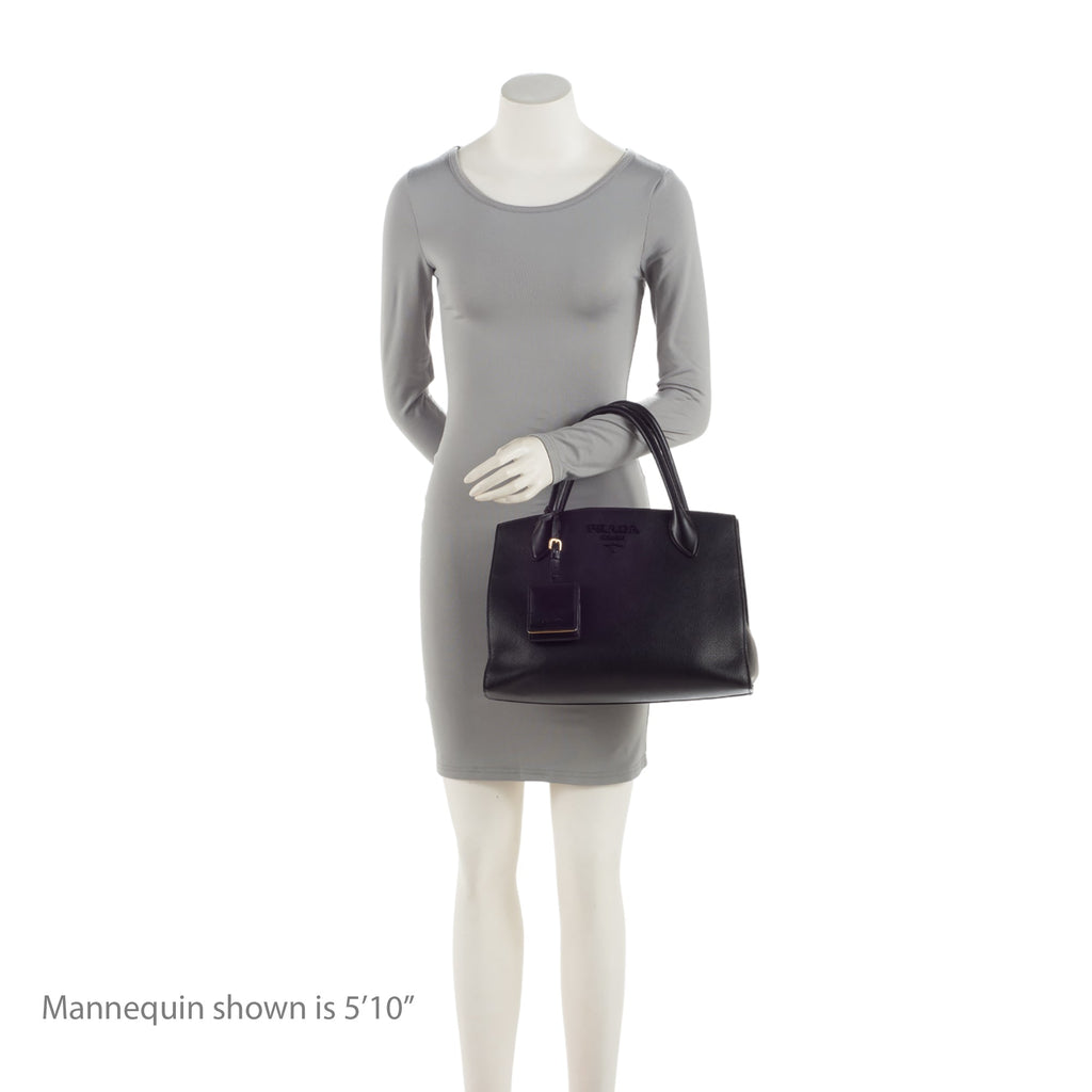 Prada Saffiano Cuir Leather Monochrome Medium Tote
