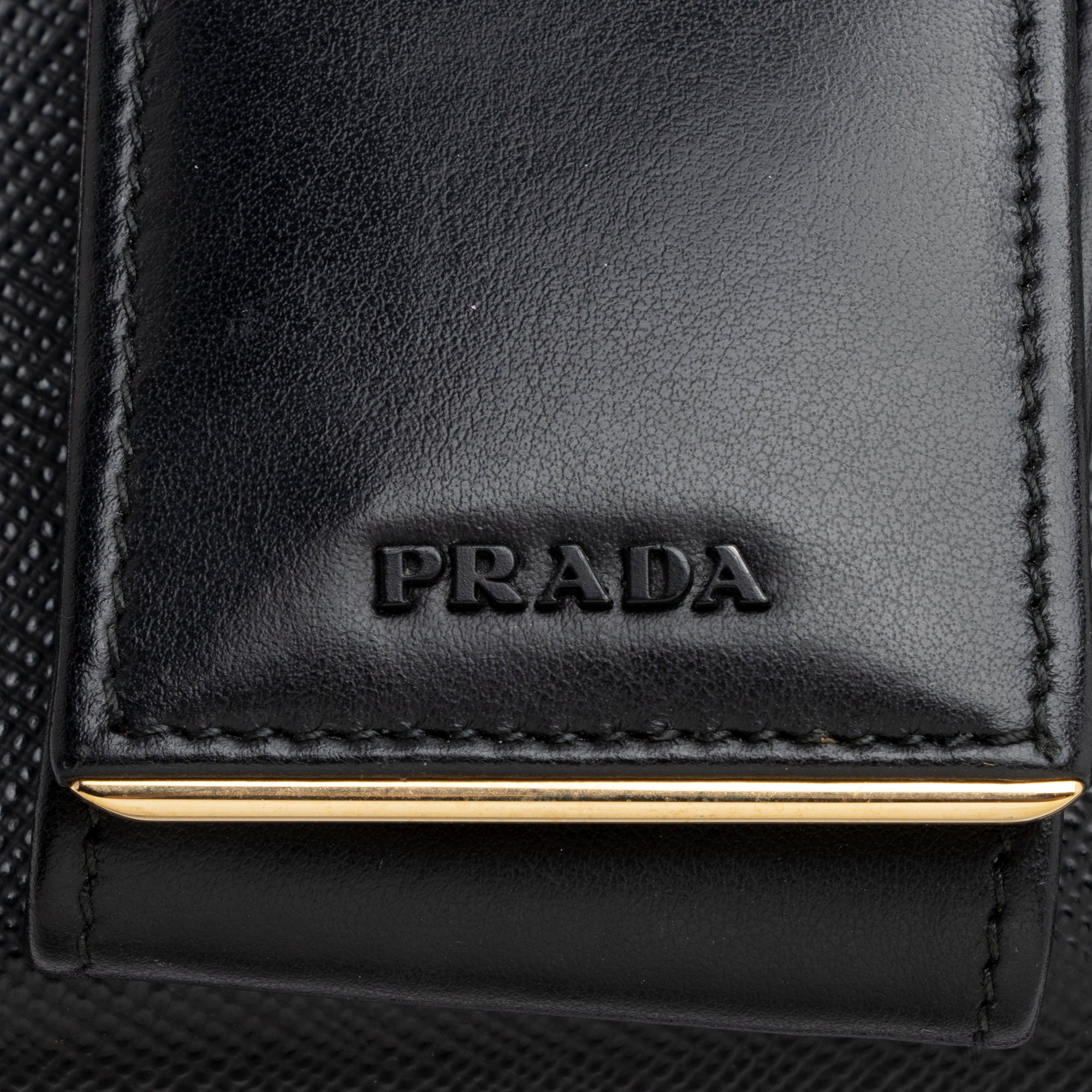 Prada Saffiano Cuir Leather Monochrome Small Tote (SHF-9NGmBJ)