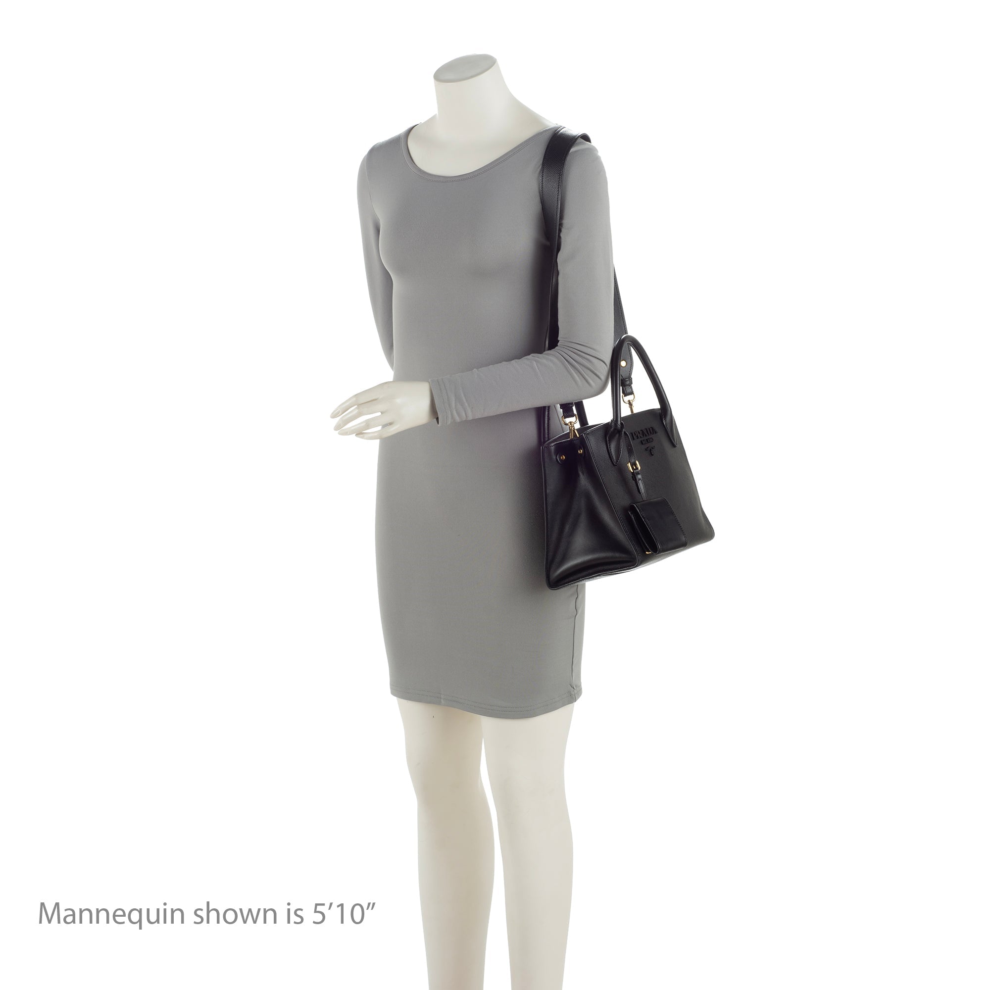 Prada Saffiano Cuir Leather Monochrome Small Tote (SHF-9NGmBJ)