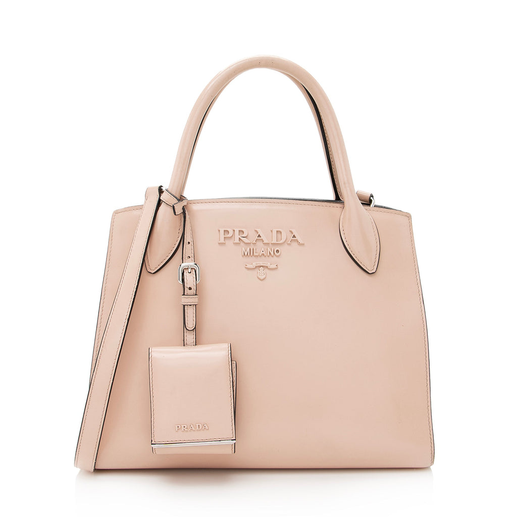 Prada Saffiano Cuir Leather Monochrome Tote (SHF-22650)