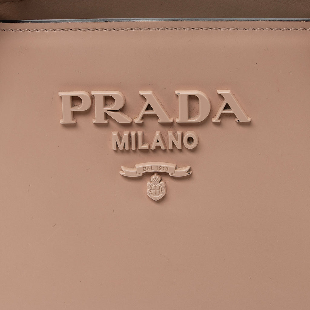Prada Saffiano Cuir Leather Monochrome Tote (SHF-22650)