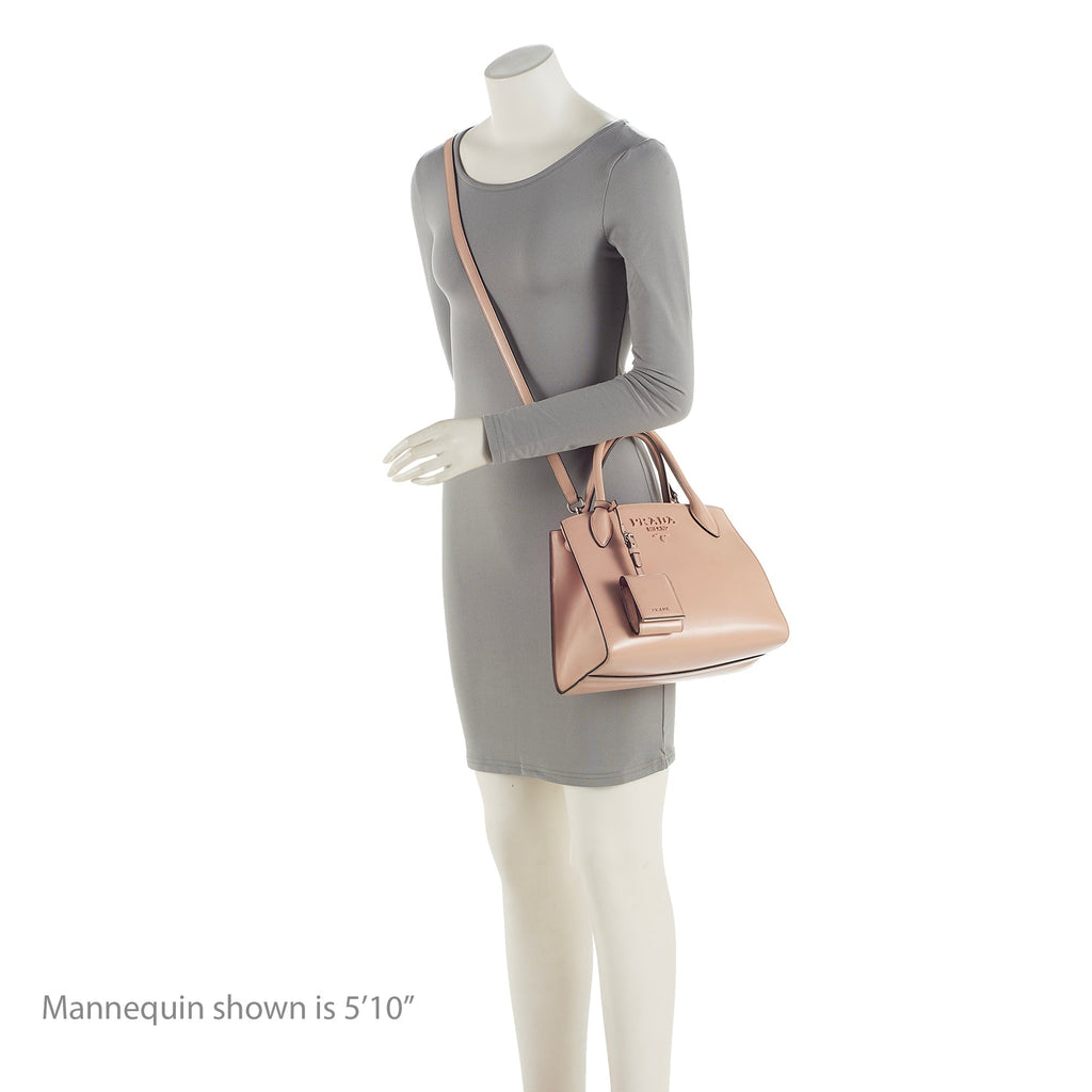 Prada Saffiano Cuir Leather Monochrome Tote (SHF-22650)