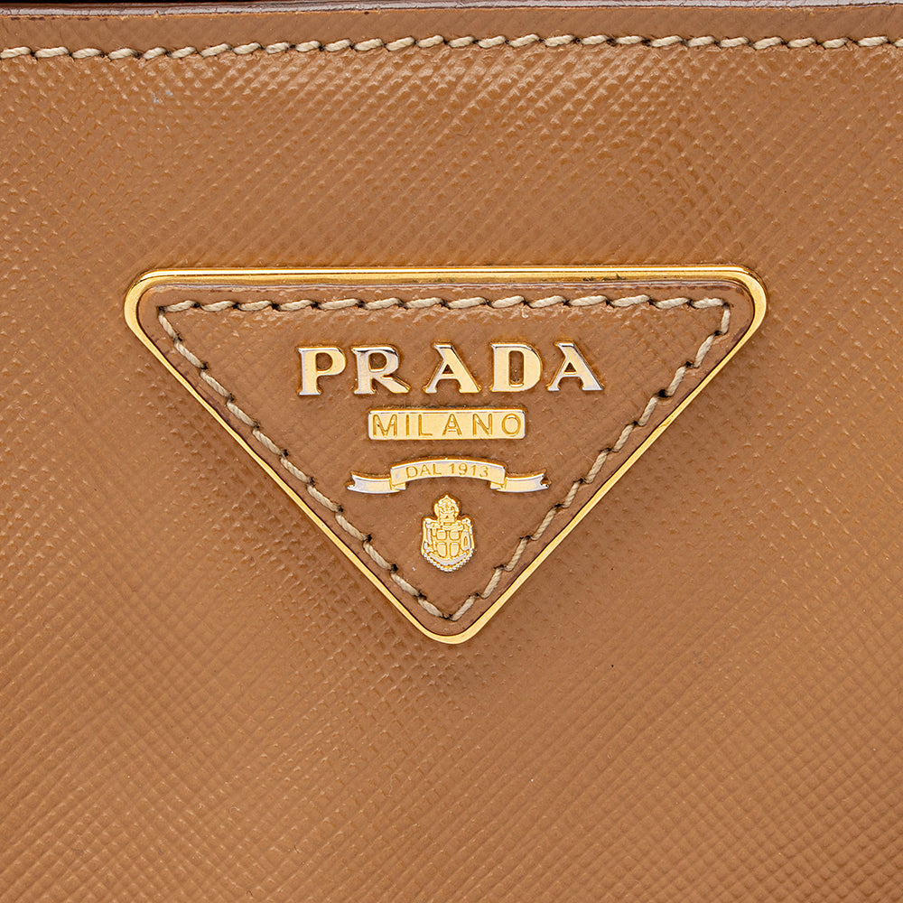 Prada Saffiano Lux Bi-color Medium Tote (SHF-19540)