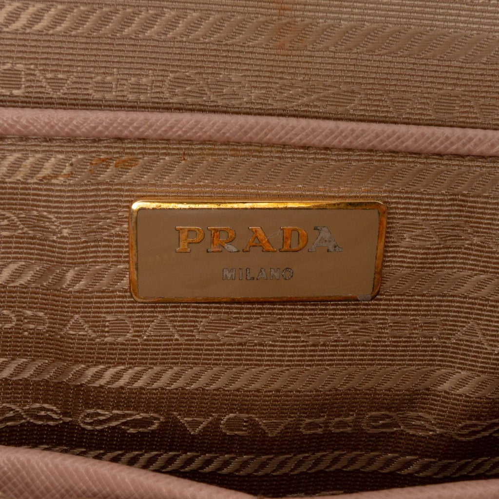 Prada Saffiano Lux Double Handle Shopping Tote