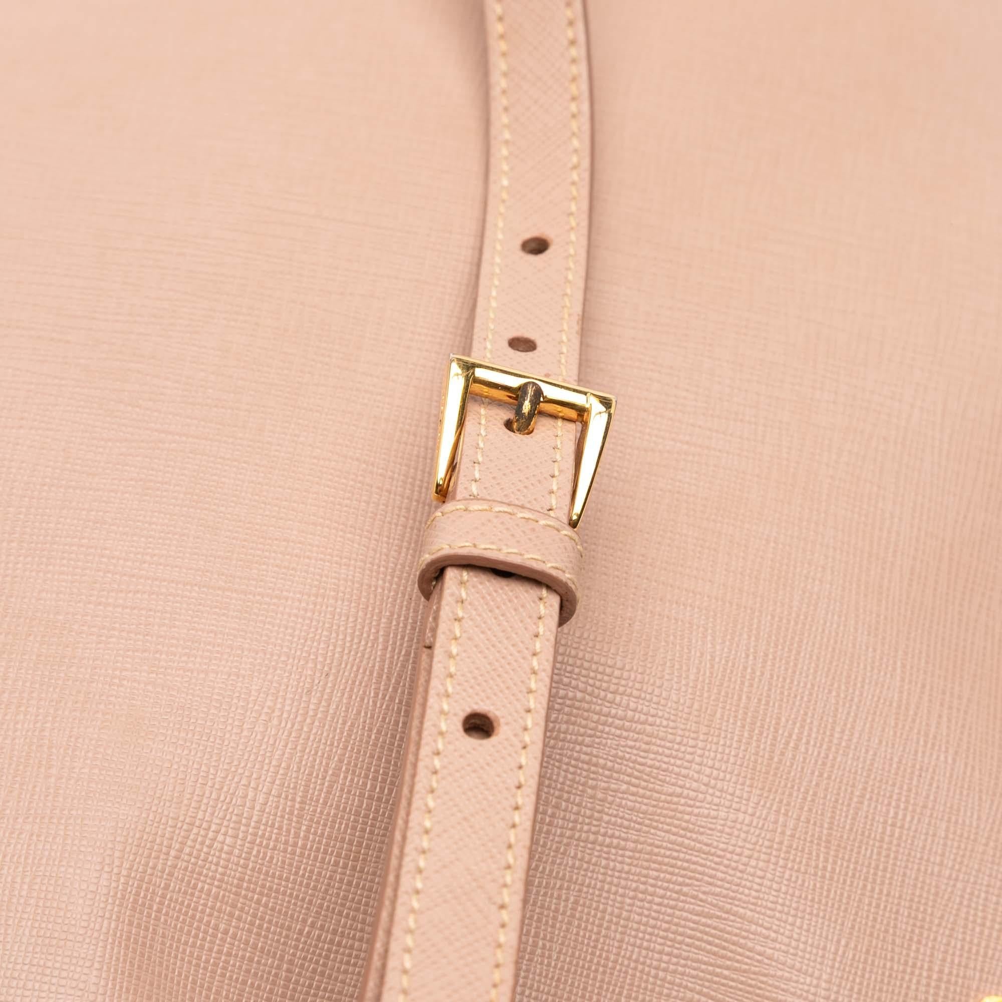 Prada Saffiano Lux Double Handle Shopping Tote