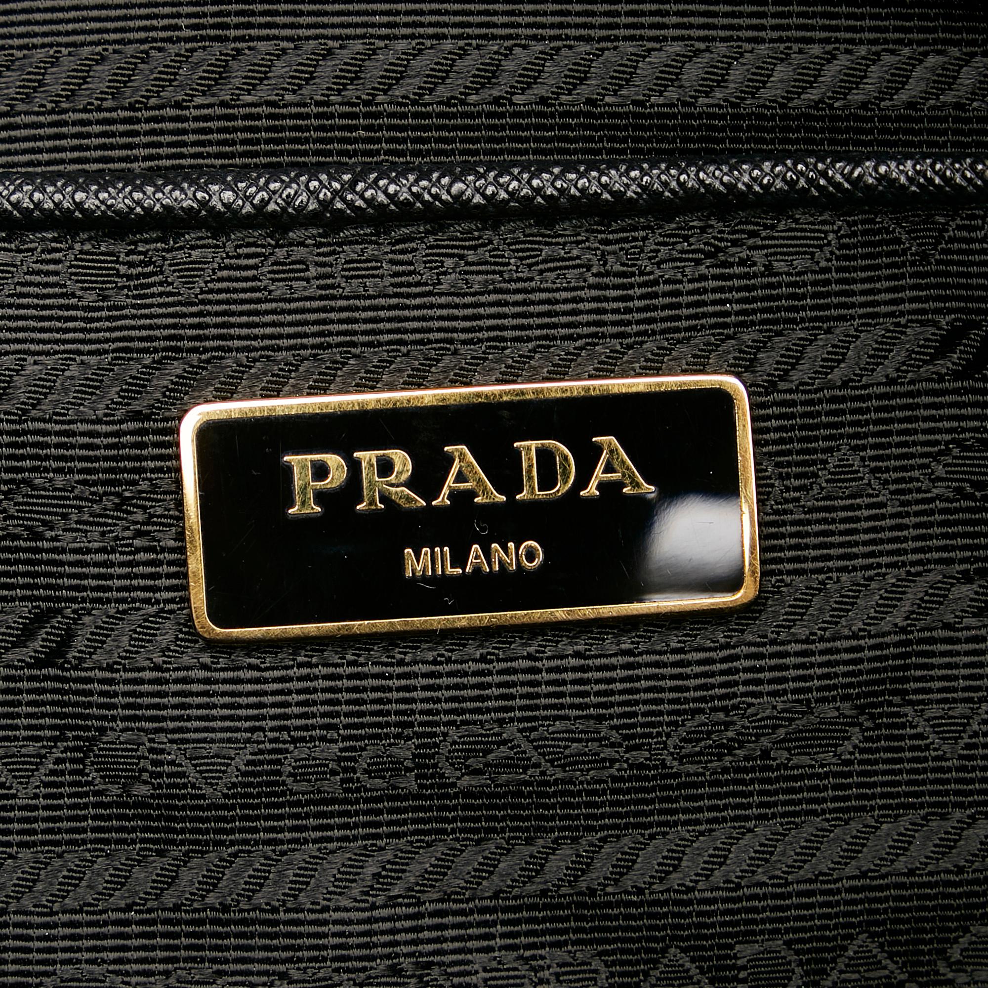 Prada Saffiano Lux Double Zip Galleria Tote Bag (SHG-29110)
