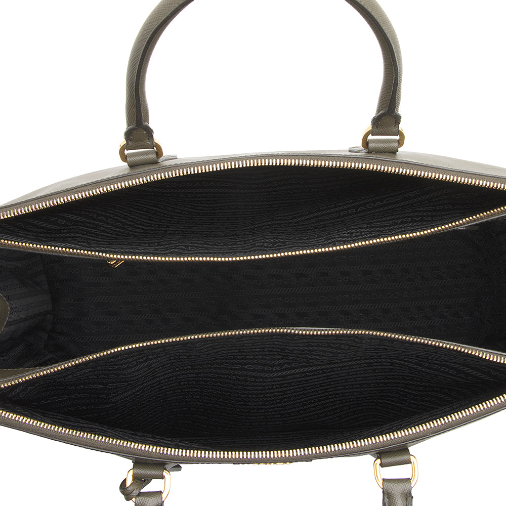 Prada Saffiano Lux Double-Zip Large Tote (SHF-19891)