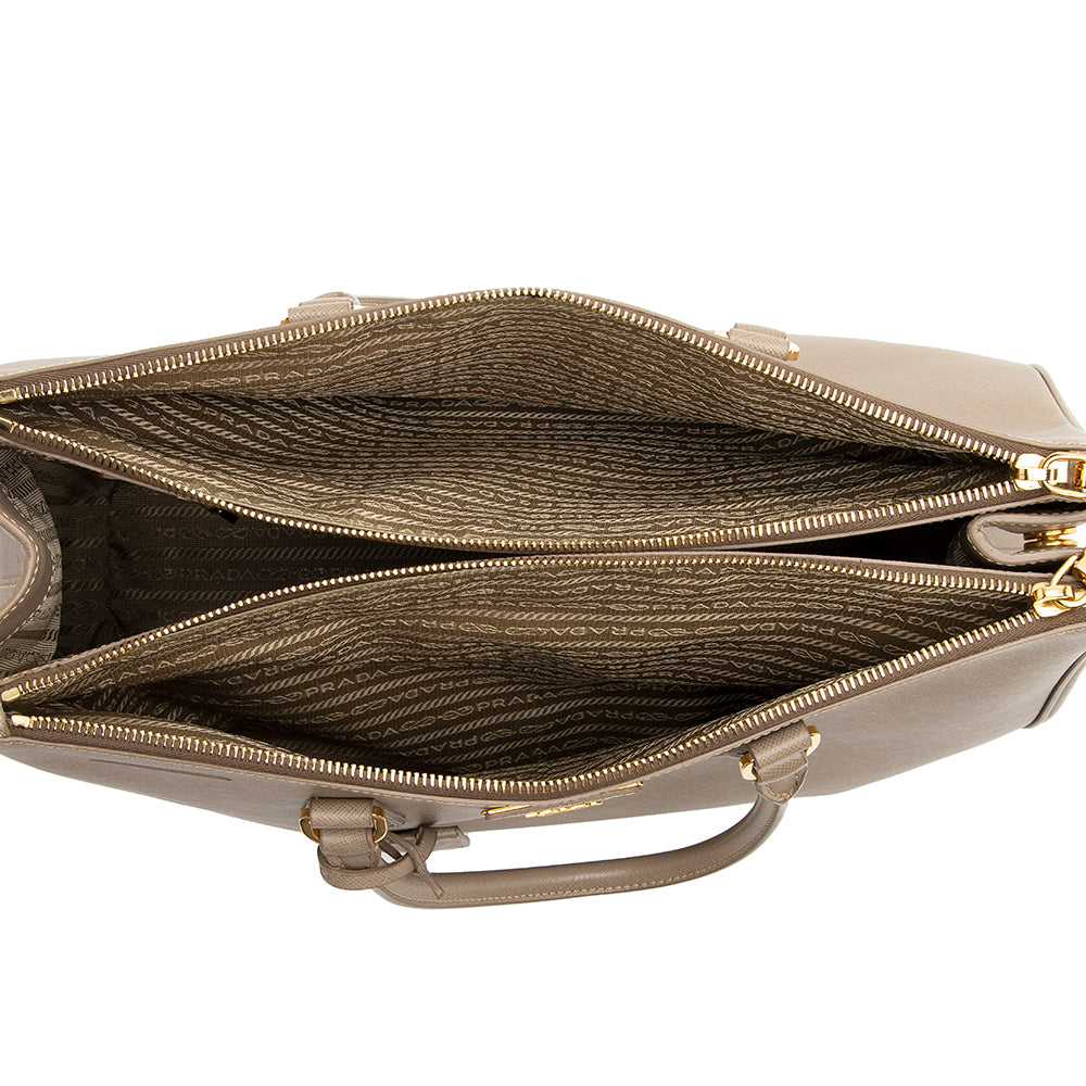 Prada Saffiano Lux Double-Zip Large Tote (SHF-20819)