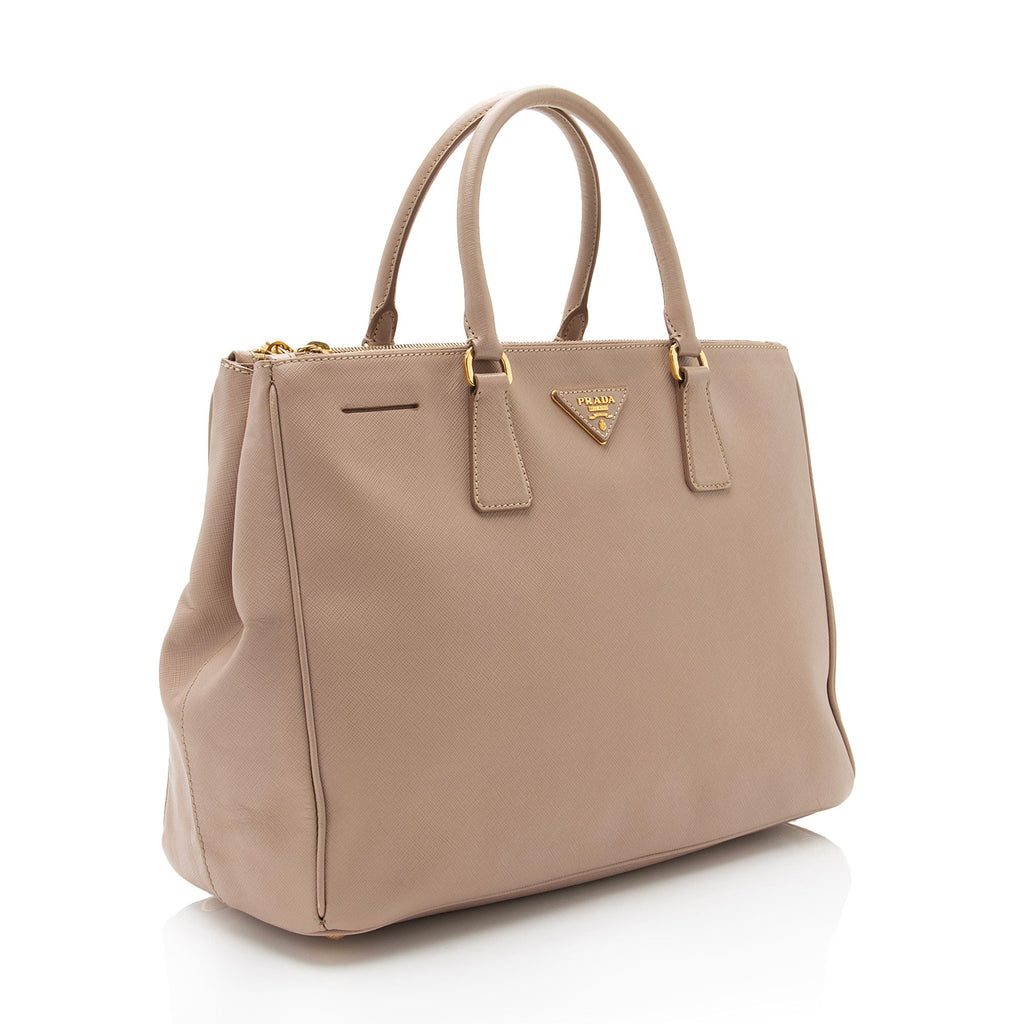 Prada Saffiano Lux Double Zip Large Tote (SHF-hmTCda)
