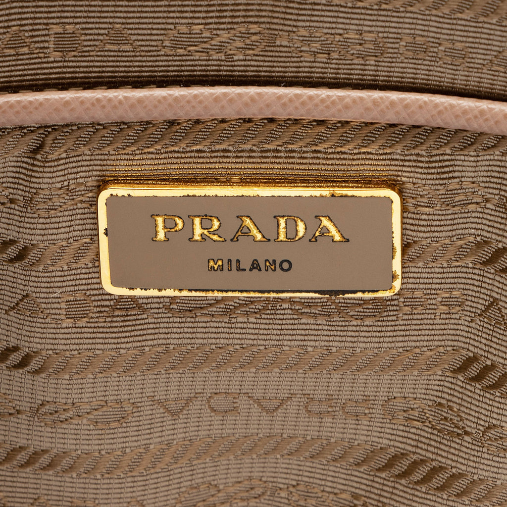 Prada Saffiano Lux Double Zip Large Tote (SHF-0mQq6u)