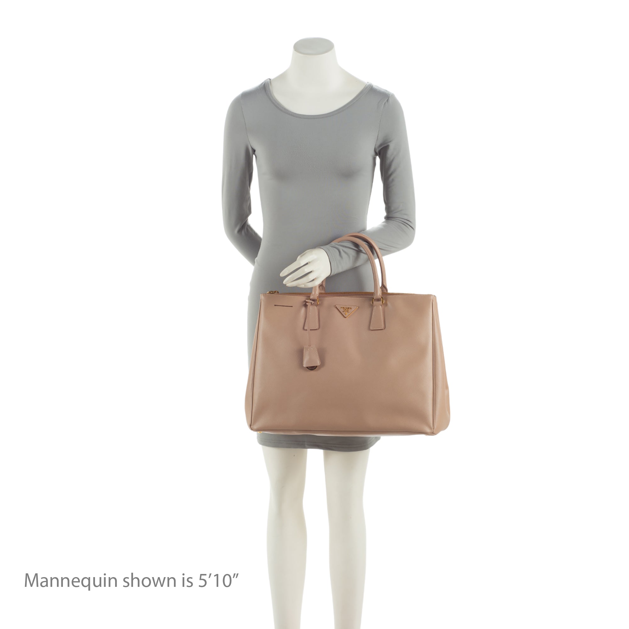 Prada Saffiano Lux Double Zip Large Tote (SHF-0mQq6u)