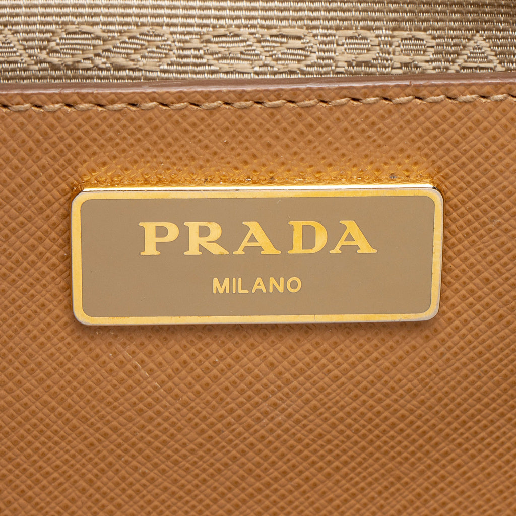 Prada Saffiano Lux Double Zip Large Tote