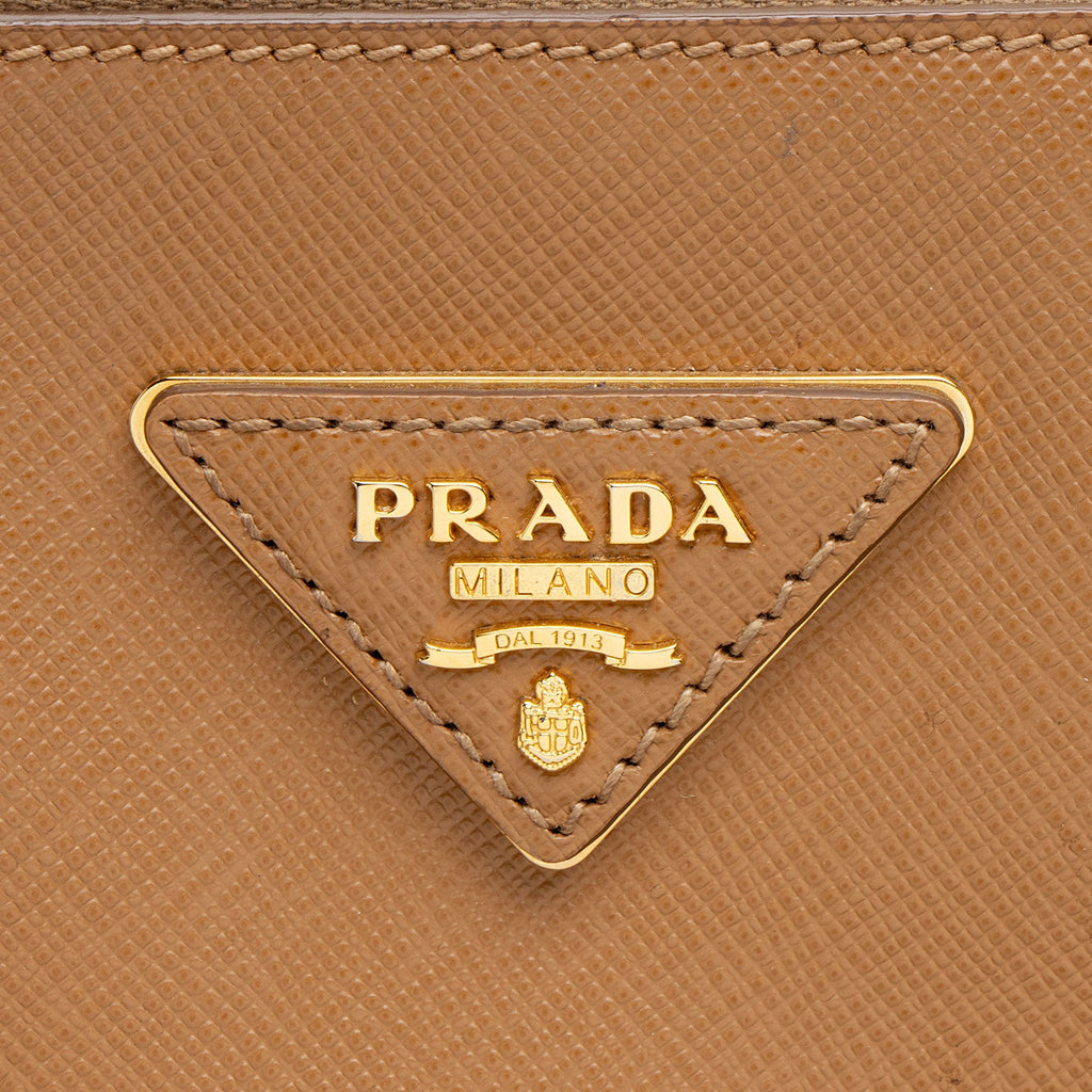 Prada Saffiano Lux Double Zip Large Tote