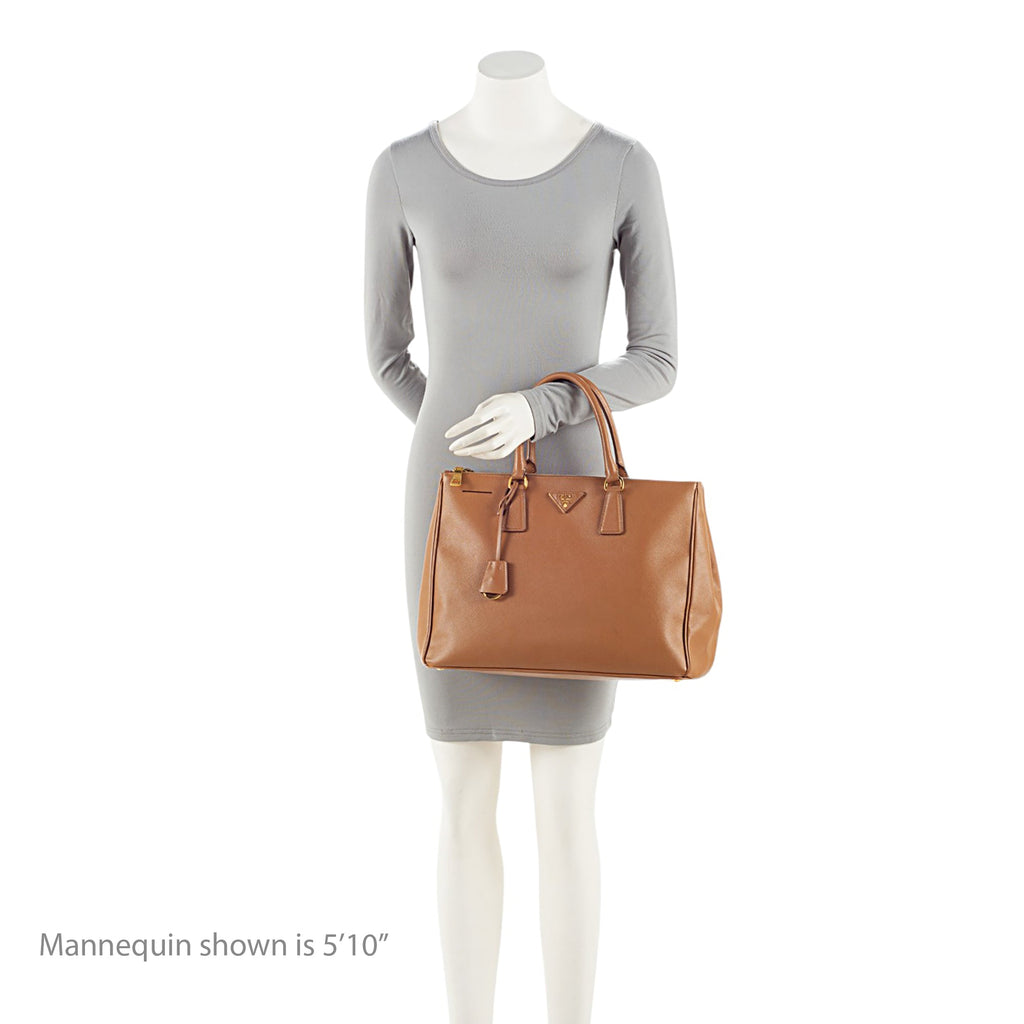 Prada Saffiano Lux Double Zip Large Tote