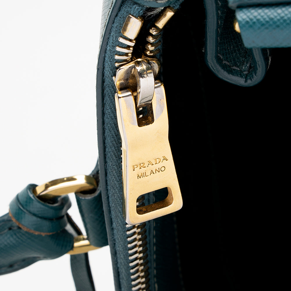 Prada Saffiano Lux Double-Zip Medium Tote (SHF-13593)
