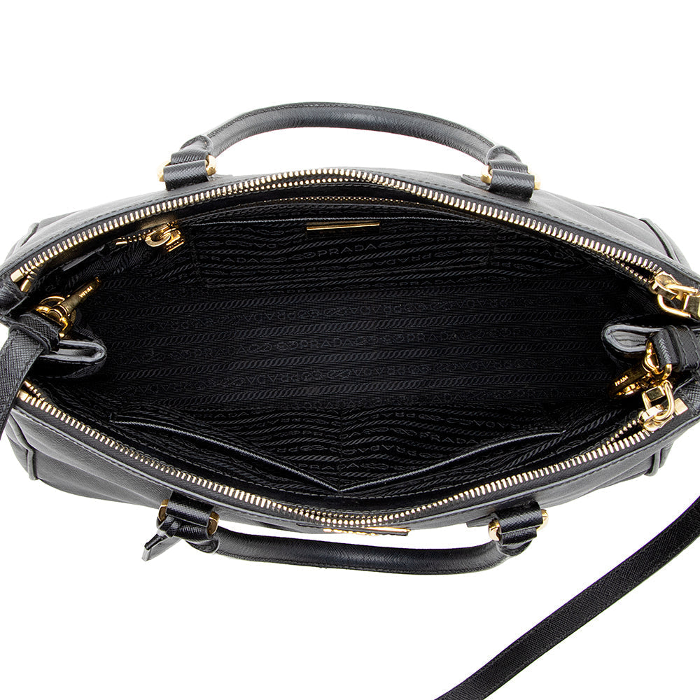 Prada Saffiano Lux Double-Zip Medium Tote (SHF-18147)
