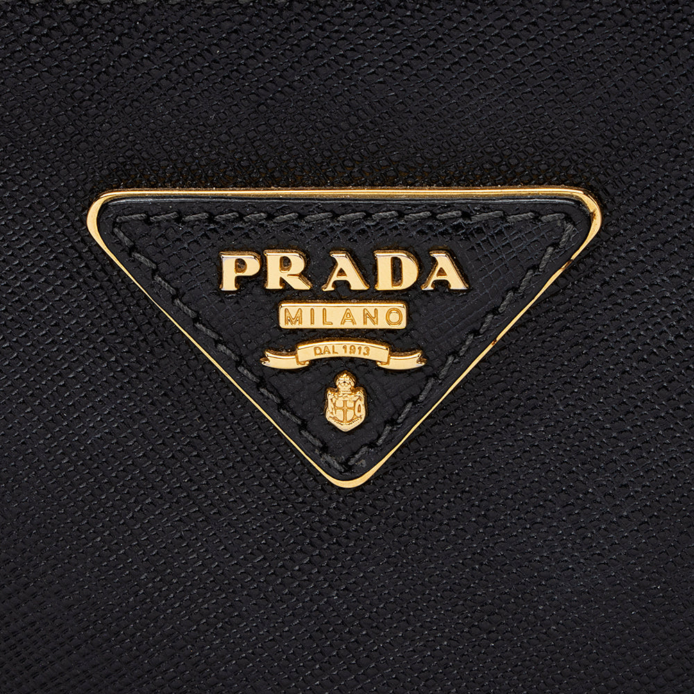 Prada Saffiano Lux Double-Zip Medium Tote (SHF-18147)