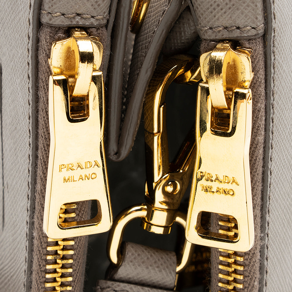 Prada Saffiano Lux Double-Zip Medium Tote (SHF-19354)