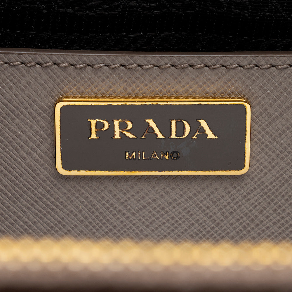 Prada Saffiano Lux Double-Zip Medium Tote (SHF-19354)