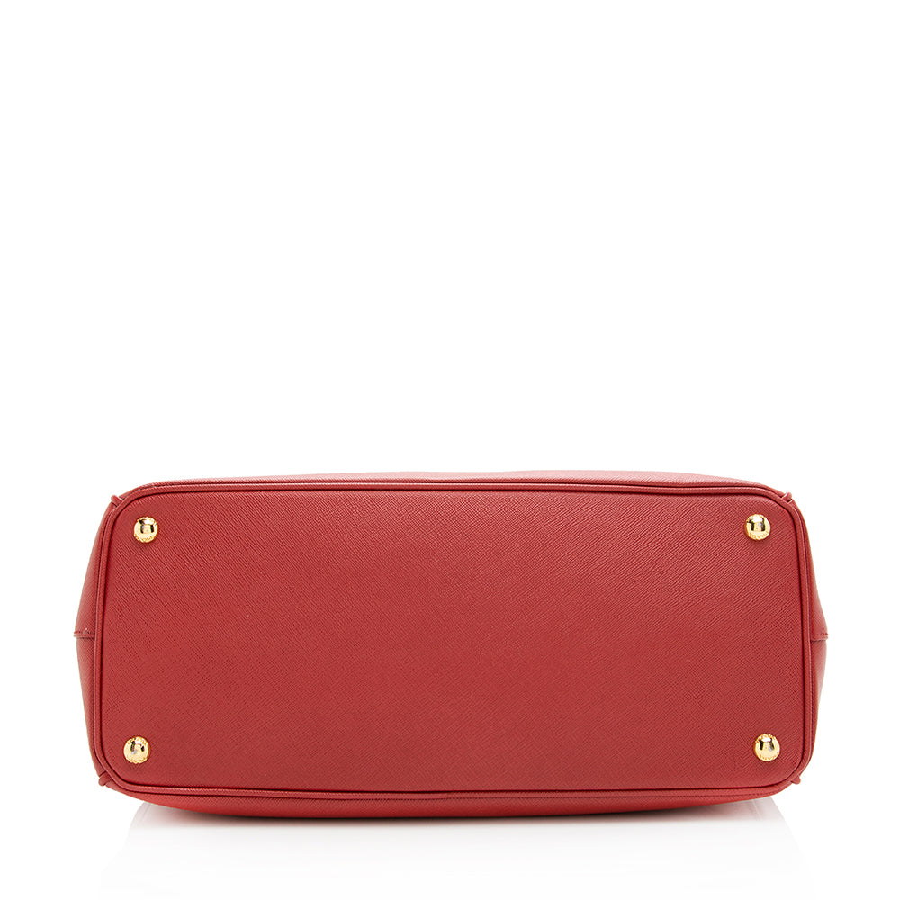 Prada Saffiano Lux Double-Zip Medium Tote (SHF-19790)