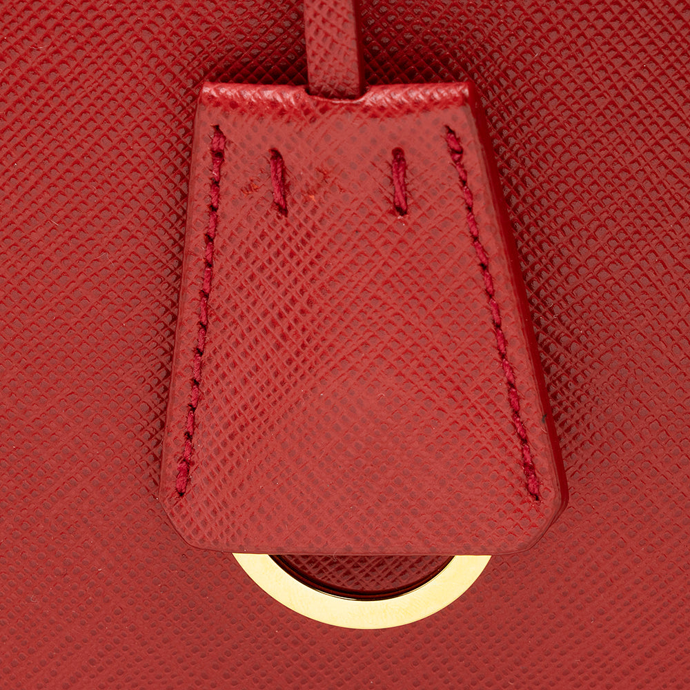 Prada Saffiano Lux Double-Zip Medium Tote (SHF-19790)